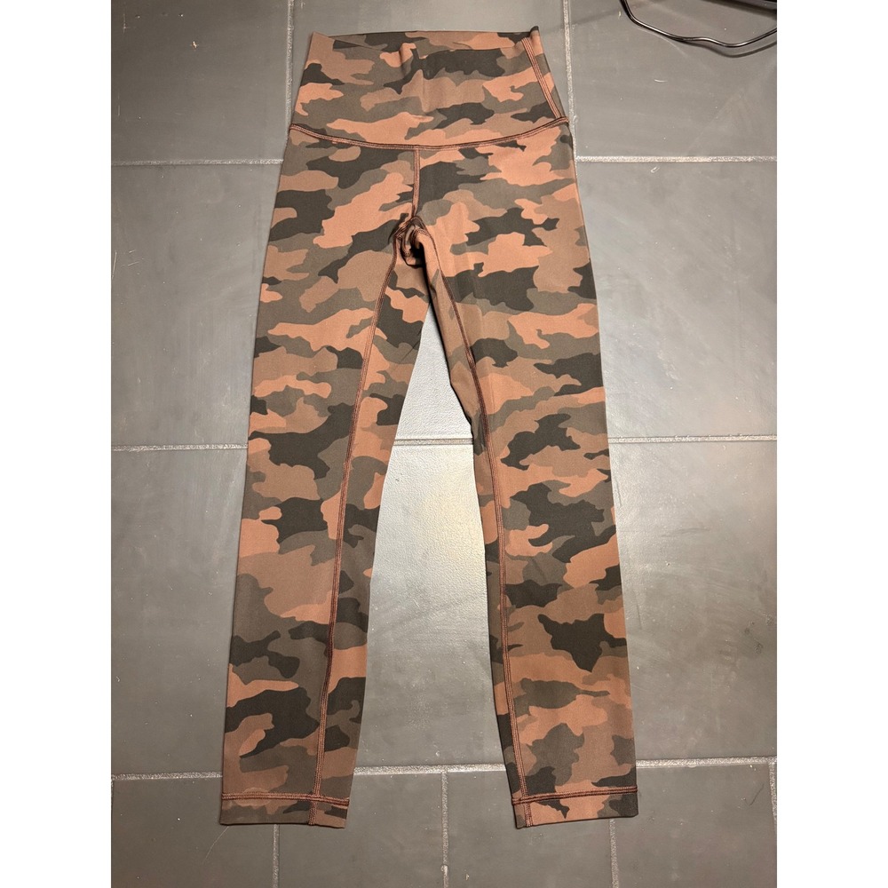 Lululemon Wunder Under High Rise 25 Heritage Camo Brown Earth Multi Leggings 2‎